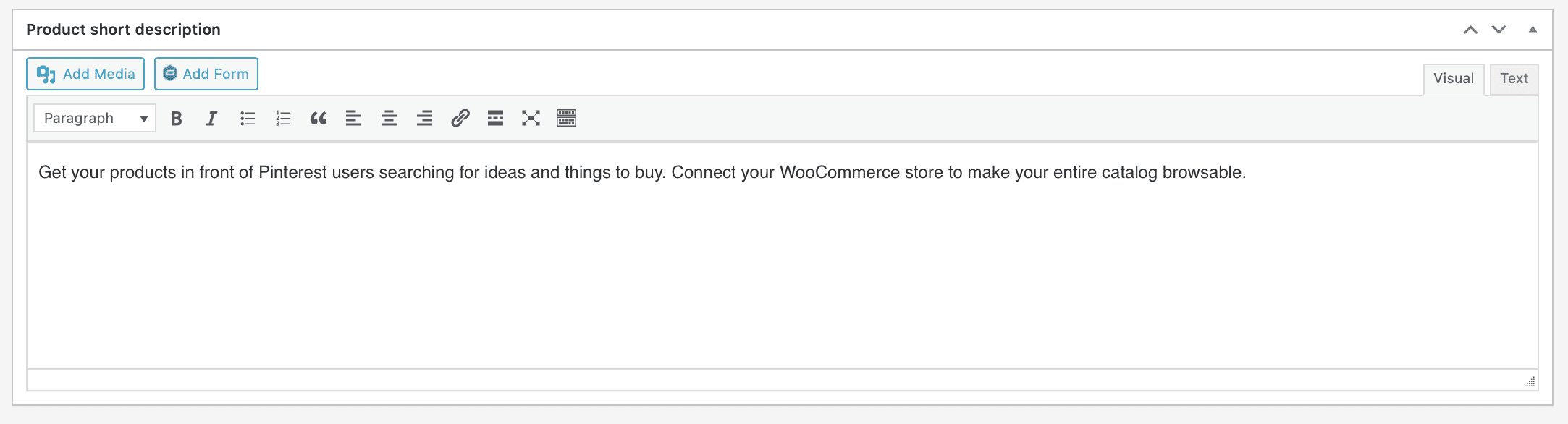 Short description field location