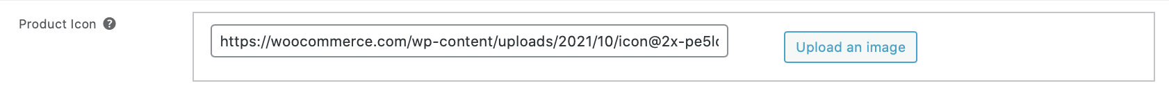 Product icon upload location